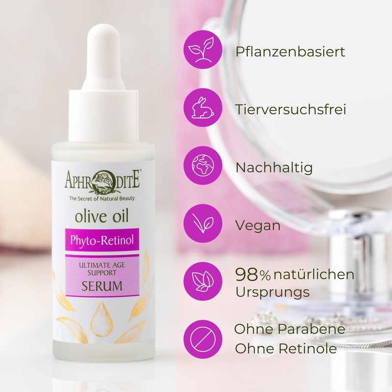 Aphrodite Phyto-Retinol Age Support Serum - Herbal Retinol Alternative -
