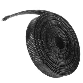 MASUNN 6m 8mm/10mm/12mm/15mm/20mm Wire Cable Sheathing Expandable Sleeving Braided Loom Tubing Black -8mm
