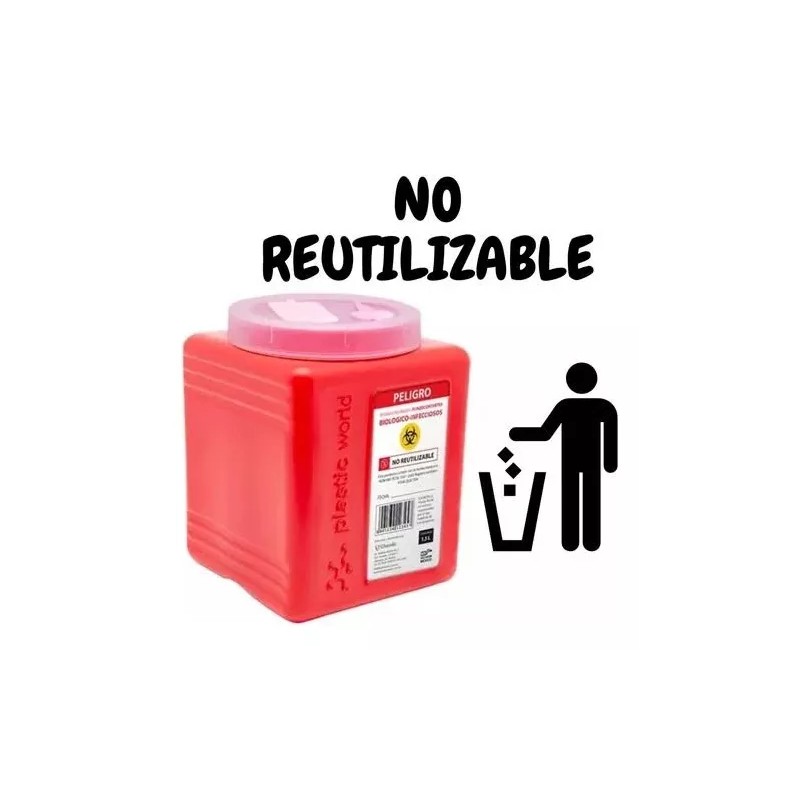 GH medic 10 Pack Bote Rpbi Contenedor Recolector 1.5 L