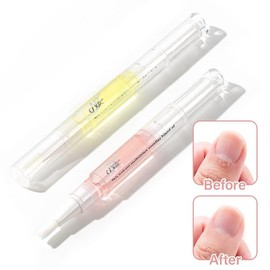 2 Pack Cuticle Oil Pen for Nail Care Products Set for Damaged Nails Repair Serum Strengthening Cream Moisturizing Cream Vitamin E Oil Peach,Lemon Oil