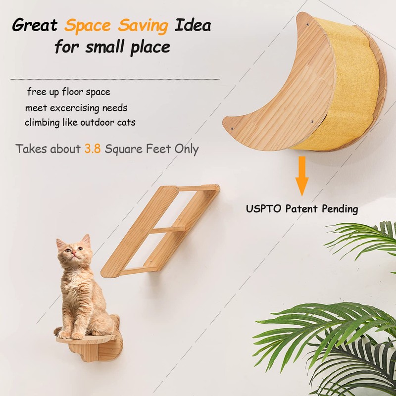 Cat Shelf for Wall Hammock Climbing Shelves and Perches Solid