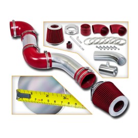 L3 Racing RACING AIR INTAKE KIT + RED DRY FILTER FOR 96-02 Lincoln Town Car 4.6L V8