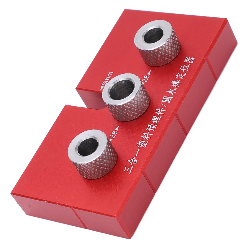 Wood Doweling Jig Drill Guide 3 in 1 Locator Hole