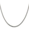 GlittersandGold Sterling Silver 2.75mm Diamond-cut Rope Chain w/4in ext. Necklace