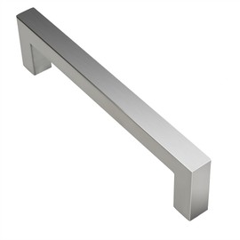 Alzassbg 10 Pack Brushed Satin Nickel Cabinet Pulls 5"(128mm) Hole Centers Kitchen Cabinet Handles Cabinet Hardware Cupboard and Cabinet Handles Square Pulls AL3120SN