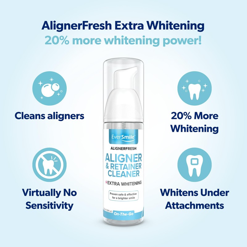 EverSmile AlignerFresh Extra Whitening Foam – Cleaner Compatible with All