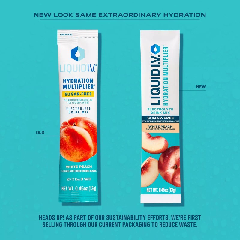 Liquid I.V. Sugar Free Hydration Multiplier Electrolyte Drink Mix Rainbow