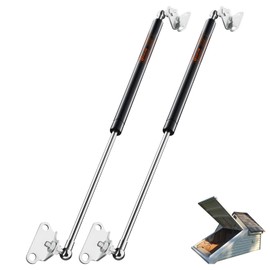 25 inch 200lbs/890N Gas Strut Spring Shocks Lift Support with L-Type Mounting Brackets for Heavy Duty Floor Hatch RV Bed Large Outdoor Box Lid Trap Door (Super Strong), Qty 2 by Dukuge