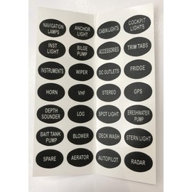 Seachoice 12321 LED 12V 4-Switch Distribution Panel – Molded Black Plastic – Round Rocker Switches – Pre-Wired