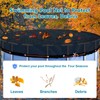 Round Leaf Cover for Above Ground Pool 24Ft Durable Black
