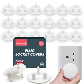 SOL 20pk Plug Electric Socket Covers UK Child Safety Plug Socket Covers Plug Covers for Sockets Baby Safety Plug Covers Socket Protector Cover Child Proof Plug Socket Covers UK Plug Protector Cover