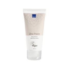 ABENA Zinc Paste with 40% Zinc Oxide & Allantoin, 60 ml - Soothing Protective Cream for Skin Irritation, Redness & Sensitive Skin - No Perfume & Dyes, Dermatologically Tested
