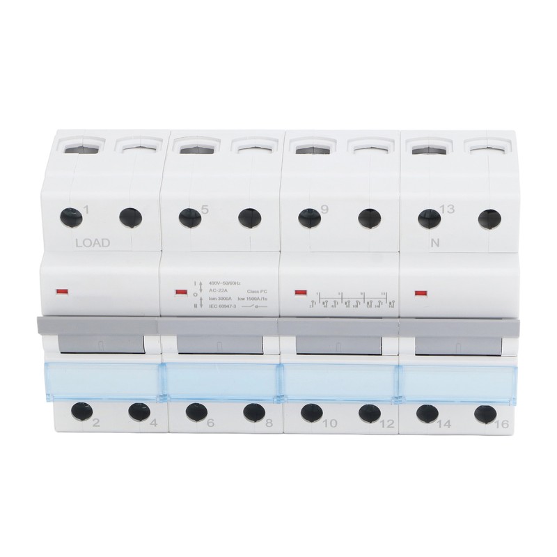 400VAC Dual Power Manual Transfer Switch DIN Rail Mount Single