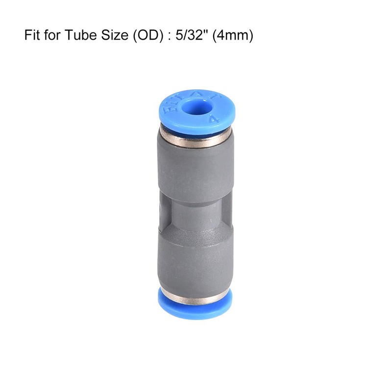 sourcing map Straight Push Connectors 4mm Quick Release Pneumatic Connector