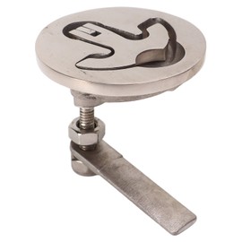 Leapiture Marine Slam Latch Hatch 61x57mm Boat Cam Latch Marine Flush Hatch Pull 316 Stainless Steel Silver Suitable for Yacht Hardware