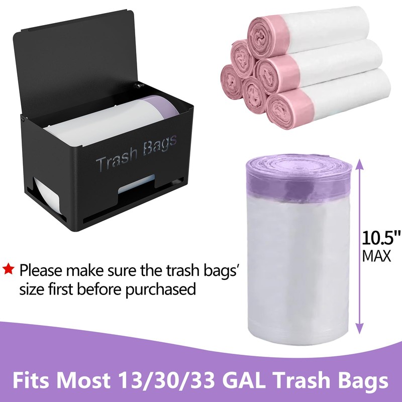 STWWO Extra Large Trash Bag Holder Dispenser, Metal Garbage Bag