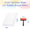 Gel Printing Pad with Brush - Reusable Gel Plate for