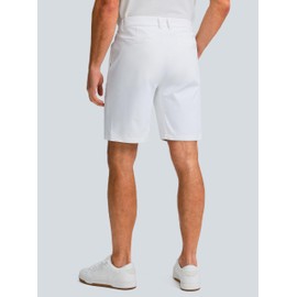 Obla Men's Golf Shorts 7"/9" Inseam Stretch Lightweight Casual Work Dress Shorts Flat Front Golf Shorts for Men 5 Pockets (White_L9 W34)