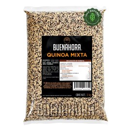 Quinoa Mix BUENAHORA 3Kg Quinua Tricolor Premium Con Proteína Fibra Omega-3 Y Gluten Free Ideal Para Ensaladas, Sopas, Bowls Veganos Y Recetas Caseras Rápidas Saludables Con Sabor – Mixed Quinoa