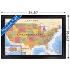 Map - USA Time Zones 14x22 Poster - Black Framed
