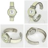 Takeuchi Shoji 170089 Women's Wristwatch, Enamel Metal, Bangle Watch, White