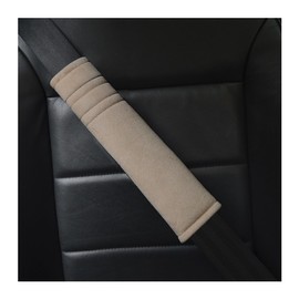 CGEAMDY Pack of 2 Plush Car Seat Belt Shoulder Pads, Car Seat Belt Protection Seat Belt, Seat Belt Shoulder Padding Universal Car Seat Belt Cushion Seat Belt Cars Comfort (Khaki)