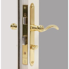 Larson Certified Storm Door Revere Mortise Brass Handle Set, Storm Door Handle Replacement with Keyed Deadbolt