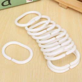 12 Shower bathroom curtain 12 hook ring set