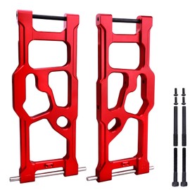 GoHobby Aluminum Rear Lower Suspension Arms for ARRMA Kraton 8S BLX 1/5 Scale RC Truck (1 Pair), Replaces ARA330590 Upgrades (Red)