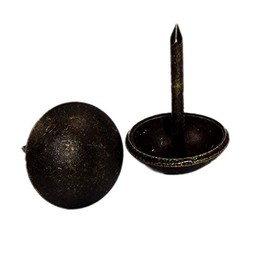 Decotacks Upholstery Tacks, Heavy Duty Furniture Nails 7/16" - 100 Pcs [ Dark Antique Brass Finish] DX0511DAB