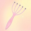 Manual Rolling Scalp Massager Guasha for Head Relaxation Pink 8ea