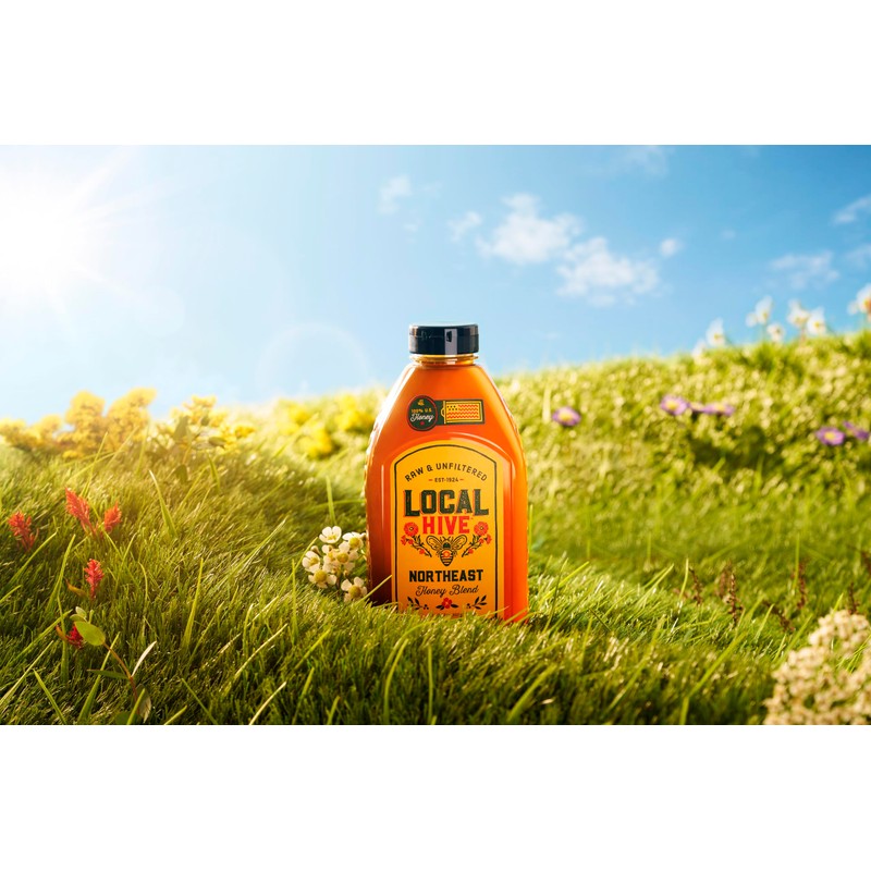 Local Hive Northeast Raw Unfiltered Honey – 32oz, 100% Pure