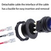 Runseaway 12V Waterproof Round Rocker Switch with Shell, Blue LED