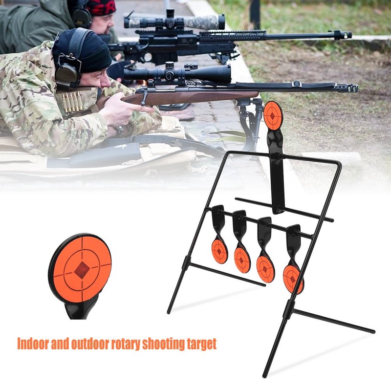 Hot Metal Rotating Spinning Shooting 5 Targets Competitive Wind Chimes