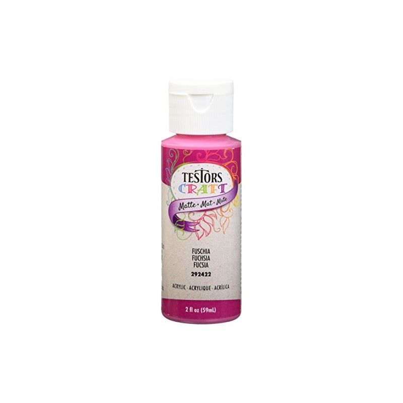 Testors 292422A 2 oz Fushia Matte Paint, Fuschia