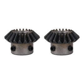 CNBTR 45 Steel 1.5 Modulus Silver 10 mm Hole Diameter Bevel Gear 20T Pack of 2