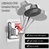 Snokay Hand Shower Head Holder, 360° Adjustable Angle Shower Holder,