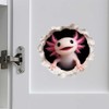 Bubbles - Axolotl Decal - Wall Hole Sticker with 3D
