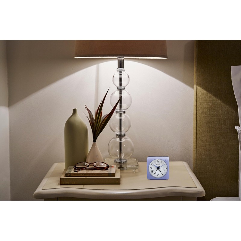 Bulova Violet Travel Alarm Clock B1876 | Compact Design with