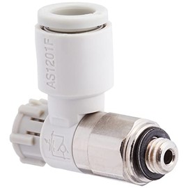 SMC One-Touch Fitting Speed Controller Push Lock Type Elbow AS1201F-M5-06A