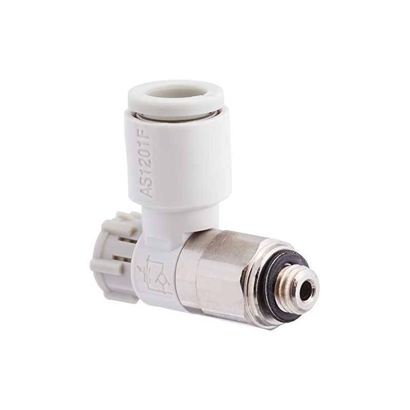 SMC One-Touch Fitting Speed Controller Push Lock Type Elbow AS1201F-M5-06A