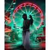Snirczs Grim Reaper Costume for Adults - Glowing Red Eyes,