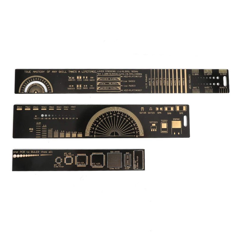 3PCS Electronic Circuit Board Gauge, Multifunctional PCB Ruler, for Electronic