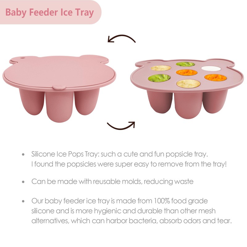 Big Spinach Silicone Freezer Tray Baby Fruit Feeder Food Teething