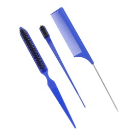 Baluue Wide Tooth Comb Set for Curly Hair 3 Row Hair Combs Styling Parting Tools for Salon Home Use