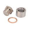 Oxygen Sensor Adapter Metal Mounting Bung Plug Gasket Fittings Auto