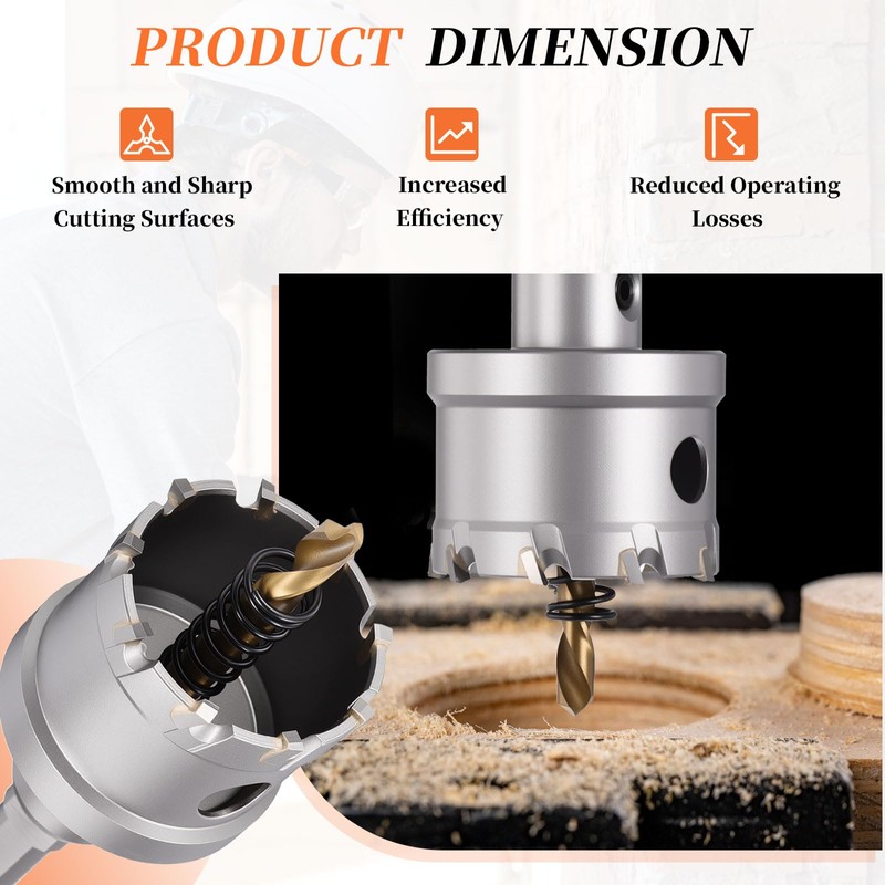 METALLIXITY Hole Saw Kit 48mm (1-57/64"), 4241 High Speed Steel