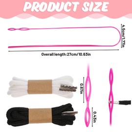 Molain 4PCS Drawstring Cord Replacement Drawstring with Easy Threader for Sweatpants, 53 Inch Hoodie String Replacement, Draw Strings for Shorts Pants Jackets Coats Hoodies(Black, White)