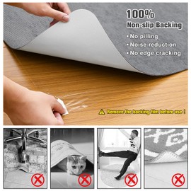 2 Pack Desk Chair Mat for Hardwood Floor & Tile 55"x35" Office Chair Mat for Rolling Chairs Large Anti-Slip-Recyclable Material Computer Chair Mat Rug