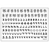 2 Sheets Temporary Letters Tattoo Alphabet Tattoo Number Tattoo Fake